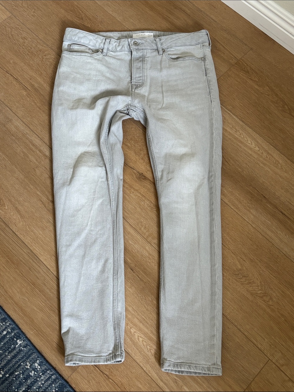 Topman | Men's Light Gray Slim Jeans
